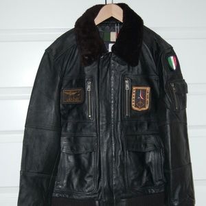 Aeronautica Militare Leather Jacket Men's size 52